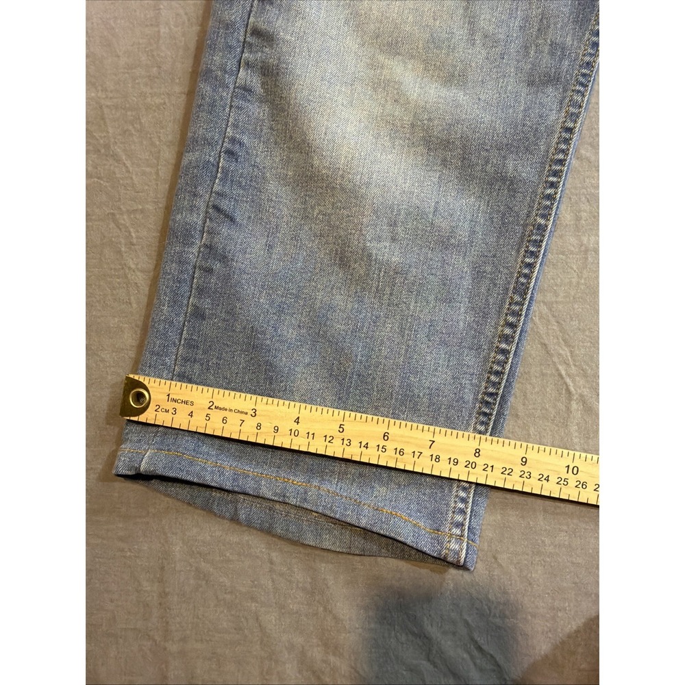 Levis 506 Cotton Jeans 34x30 (34x26) Mens Mid Blue Relaxed Straight Fit Stretch - Picture 6 of 11